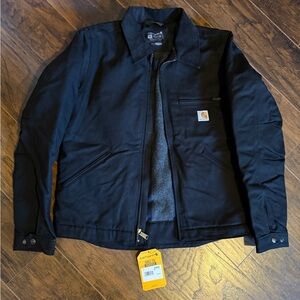 Carhartt Black Detroit Duck Lined Jacket